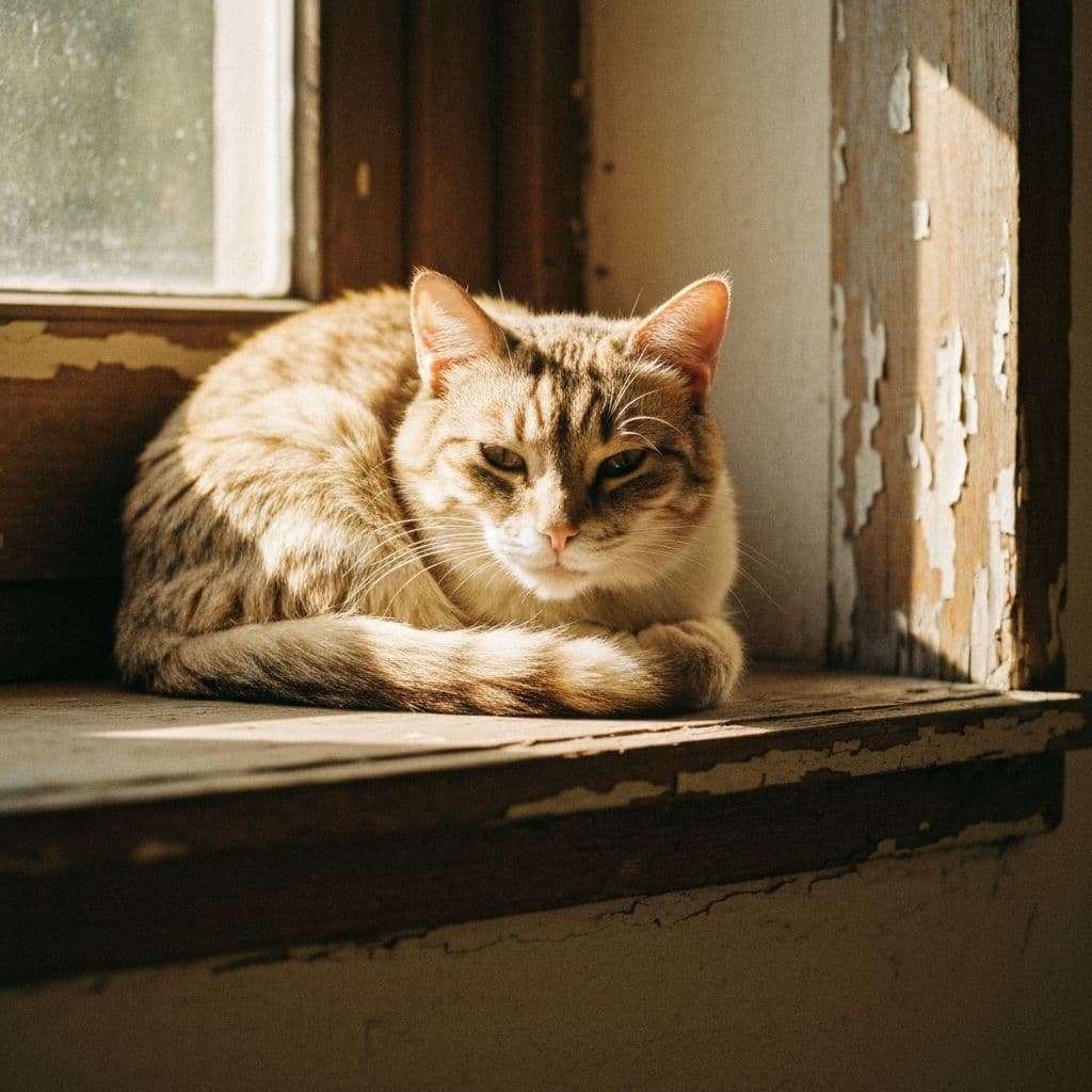 She had been there when I passed in the morning, and she was still there when I came back.